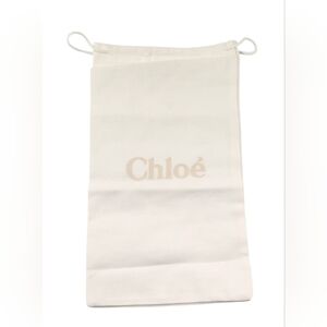 Chloe Drawstring Dust Cover Bag Lined Storage White  12” X 7”